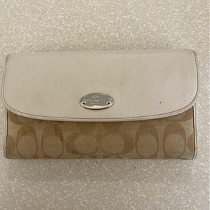 Coach wallet with check book